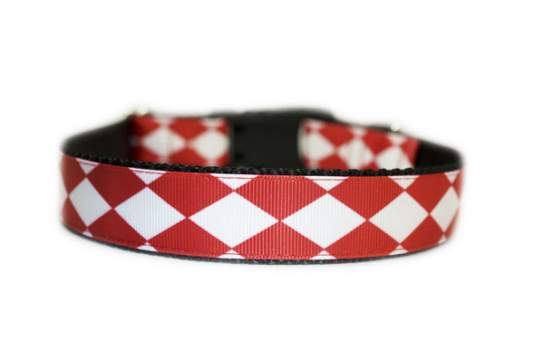 Unique Red & White Designer Dog Collar