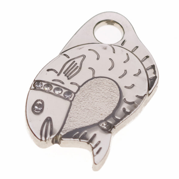 Salmon Cat ID Tag