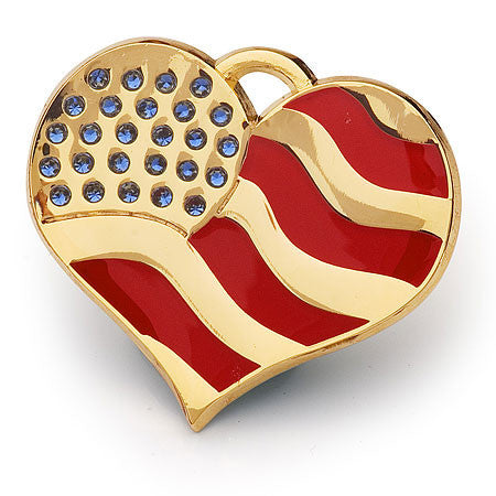 USA Flag Dog ID Tag